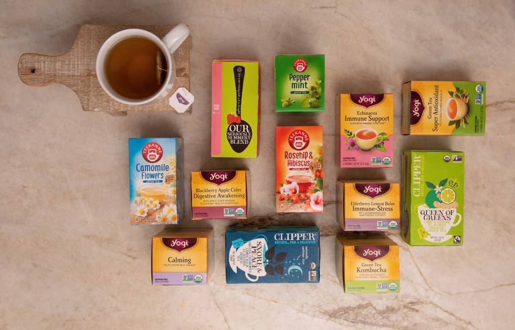Herbal tea, Yogi tea, Clipper Tea, Teekane tea, functional ingredients, soothing tea, immune support tea, tea trends, food trends