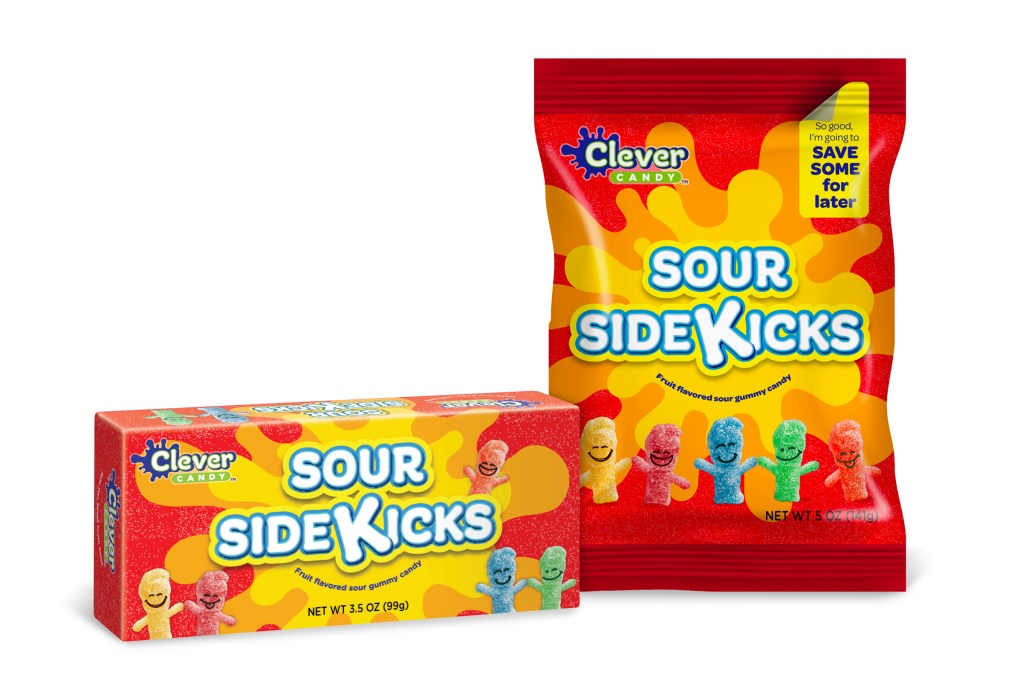 Clever Candy, packaged snacks, snack trends, Sweets & Snacks 2022, Clever Candy Sour Sidekicks, snack trends, 