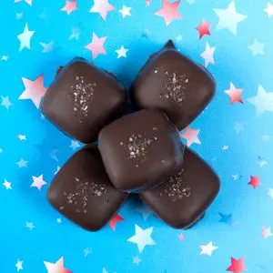 Salted chocolate caramel cubes