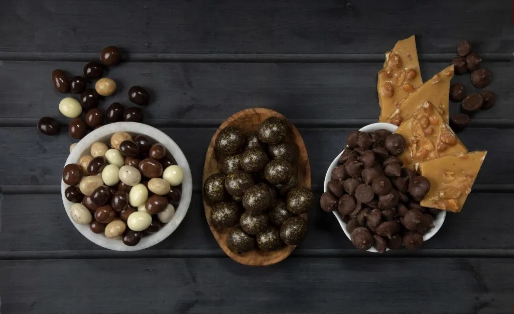 Brown Fall Foliage Candy Display