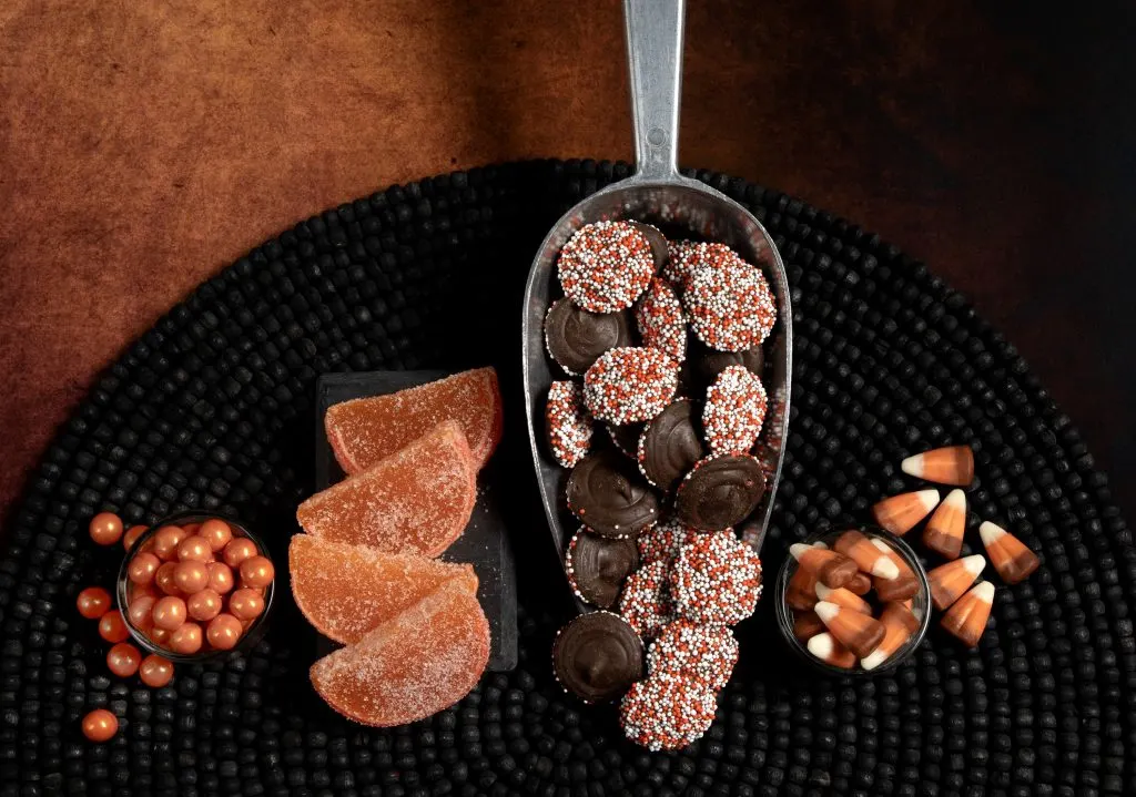 Orange Fall Foliage Candy Display