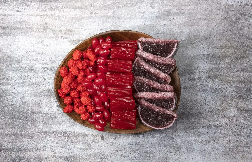 Red Fall Foliage Candy Display